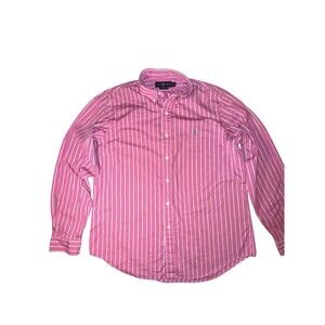 Ralph Button Down Long Sleeved Shirt 120’s Poplin Size Large